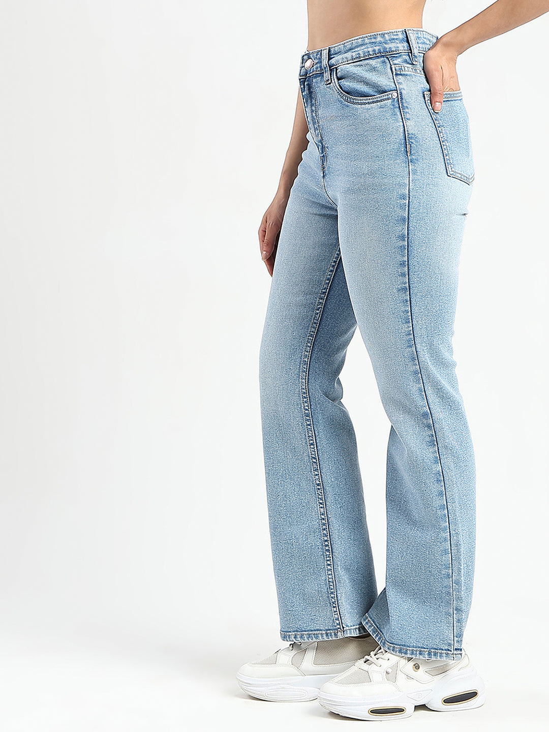 Madame Stone Wash Light Blue Flared Jeans
