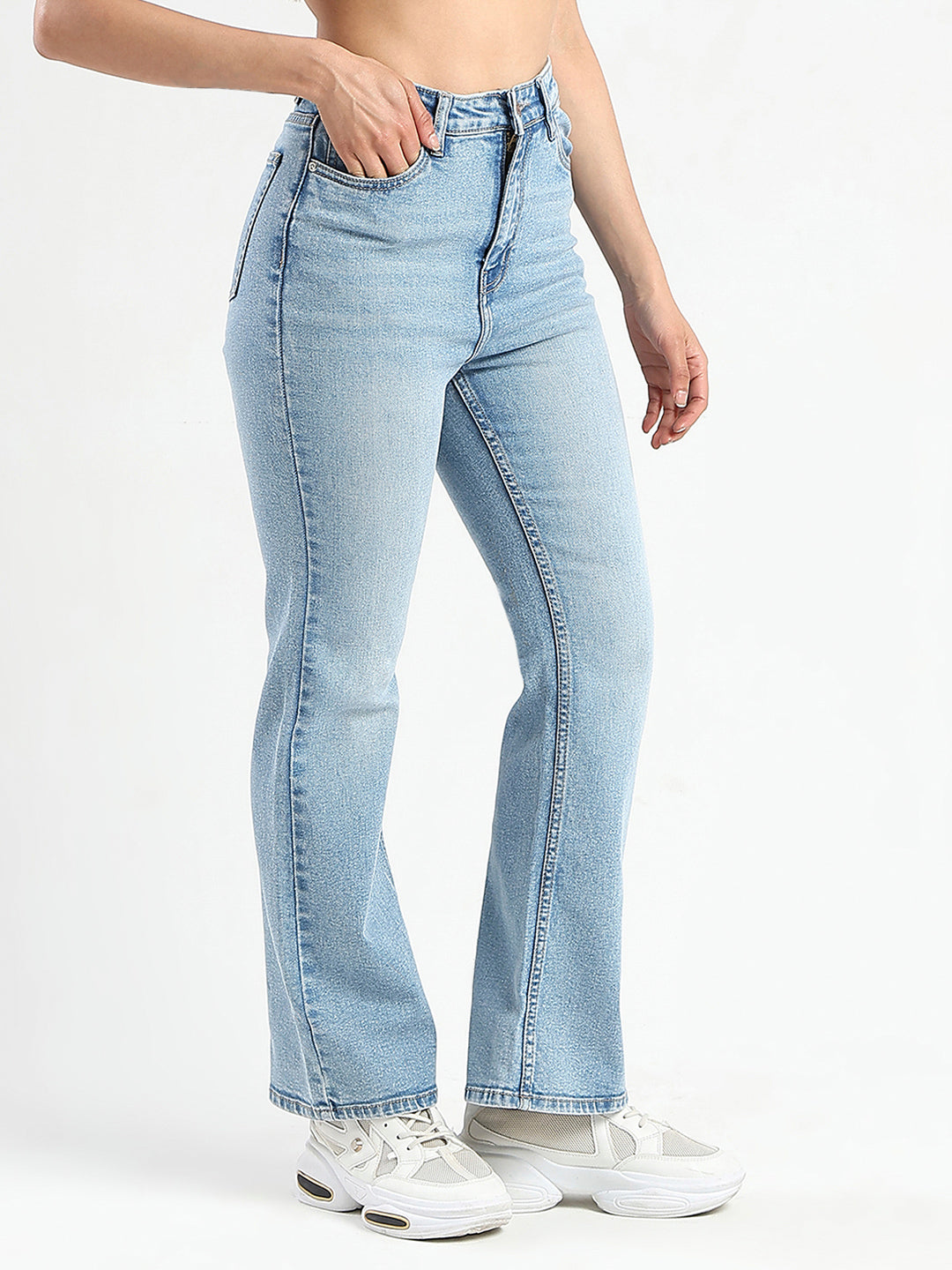 Madame Stone Wash Light Blue Flared Jeans
